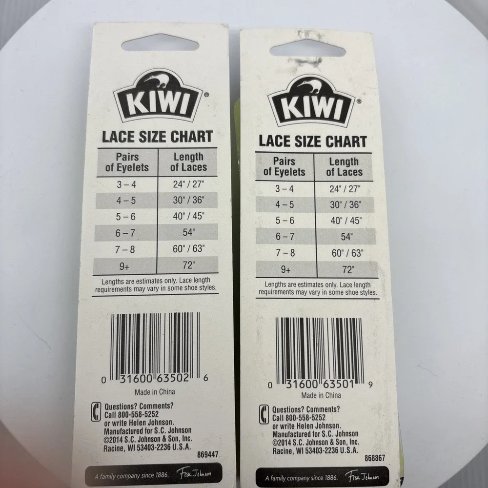 2 Kiwi Style No Tie Shoe Laces White & Black Two Pairs‎ #5026 & 5019 Easy New